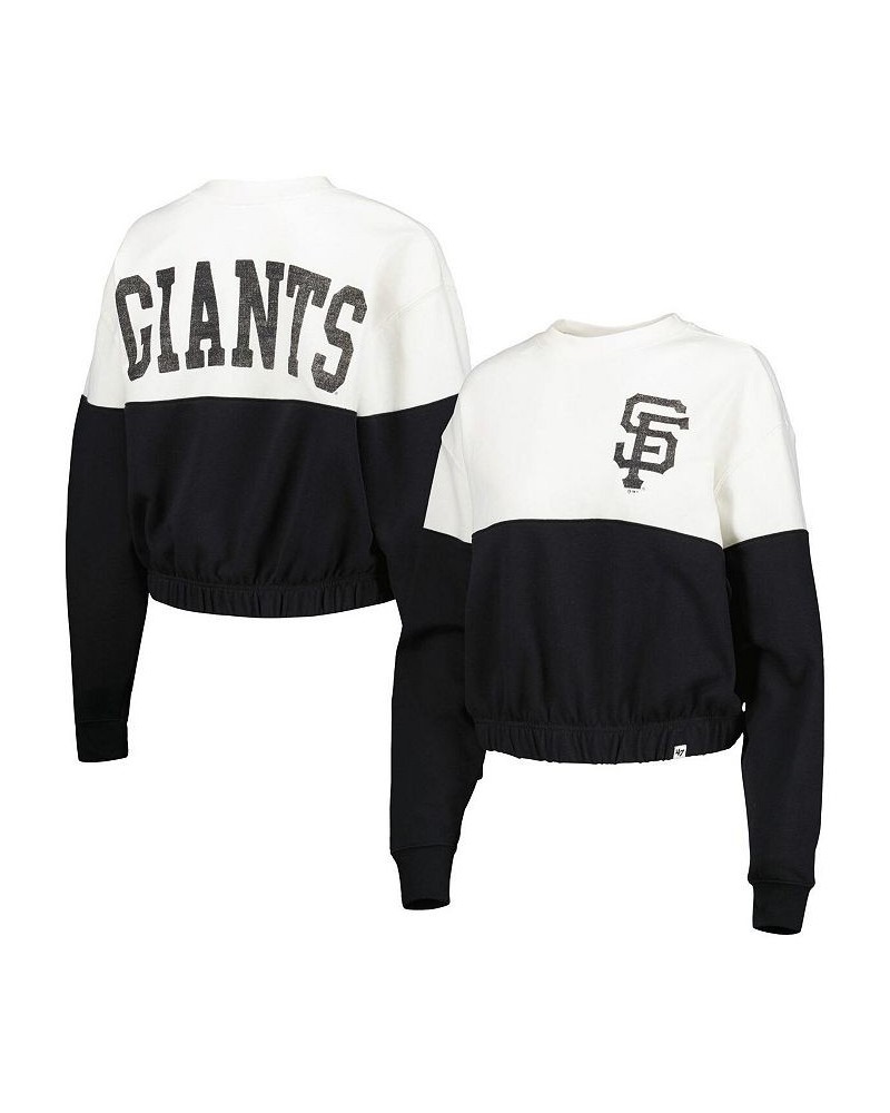 Women's White Black San Francisco Giants Take Two Bonita Pullover Sweatshirt White, Black $44.10 Sweatshirts