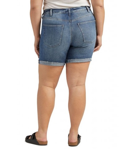 Plus Size Sure Thing Long Shorts Indigo $32.64 Shorts