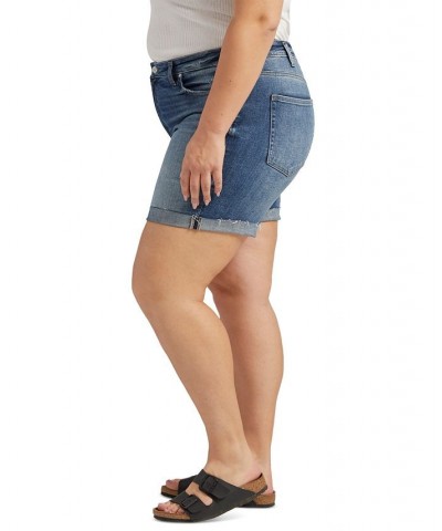 Plus Size Sure Thing Long Shorts Indigo $32.64 Shorts