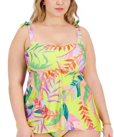 ETC Plus Size Costa Bella Tie-Strap Tankini Swim Top & Side-Shirred Hipster Bikini Bottoms Multi $52.92 Swimsuits