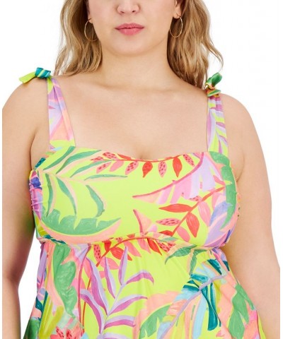 ETC Plus Size Costa Bella Tie-Strap Tankini Swim Top & Side-Shirred Hipster Bikini Bottoms Multi $52.92 Swimsuits