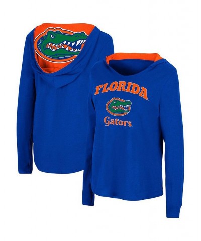 Women's Royal Florida Gators Catalina Hoodie Long Sleeve T-Shirt Royal $29.49 Tops