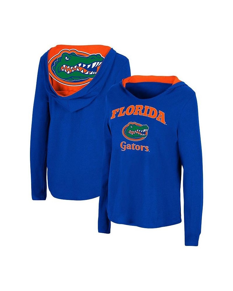 Women's Royal Florida Gators Catalina Hoodie Long Sleeve T-Shirt Royal $29.49 Tops