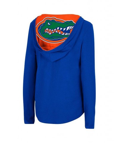 Women's Royal Florida Gators Catalina Hoodie Long Sleeve T-Shirt Royal $29.49 Tops