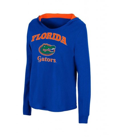 Women's Royal Florida Gators Catalina Hoodie Long Sleeve T-Shirt Royal $29.49 Tops