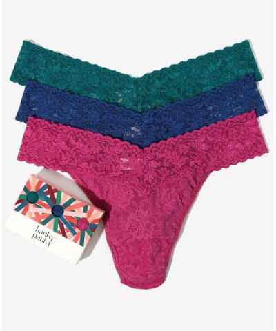 Women's Holiday Original Rise Thong Pack of 3 Multipack 1 $27.59 Panty